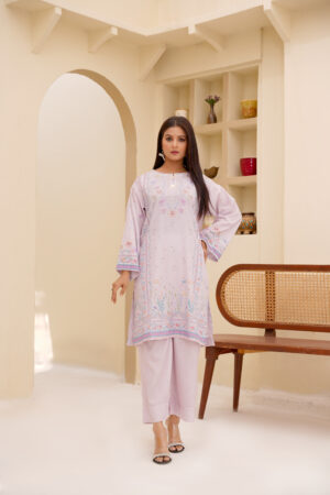 Lilac Dream Printed Lawn 2-Piece Elegant Pastel Summer Outfit